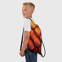 Рюкзак-мешок Объемные оранжевые плиты, цвет: 3D-принт — фото 2