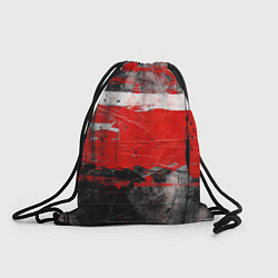 Рюкзак-мешок Красная белая черная краска, цвет: 3D-принт