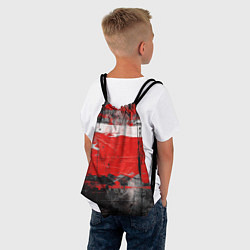 Рюкзак-мешок Красная белая черная краска, цвет: 3D-принт — фото 2