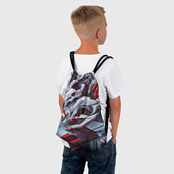 Рюкзак-мешок Череп киберпанк, цвет: 3D-принт — фото 2