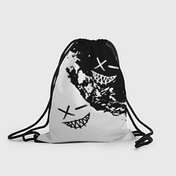 Рюкзак-мешок Smile - black and white, цвет: 3D-принт