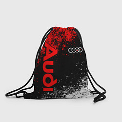 Рюкзак-мешок Ауди - красный и белый, цвет: 3D-принт