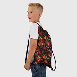 Рюкзак-мешок Тропические цветы, цвет: 3D-принт — фото 2