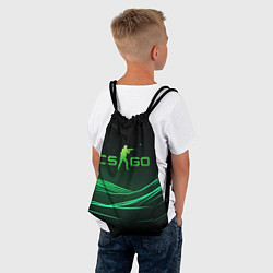 Рюкзак-мешок CS GO green logo, цвет: 3D-принт — фото 2