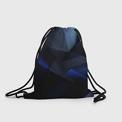 Рюкзак-мешок Черная и голубая текстура, цвет: 3D-принт