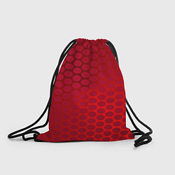 Рюкзак-мешок Сотовый красный градиент, цвет: 3D-принт