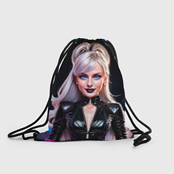 Рюкзак-мешок Девушка гот с неоновыми трубками, цвет: 3D-принт