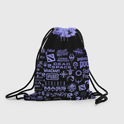 Рюкзак-мешок Games pattern, цвет: 3D-принт