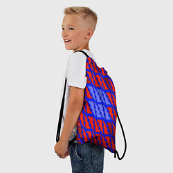 Рюкзак-мешок Ретро молнии красно-синие, цвет: 3D-принт — фото 2