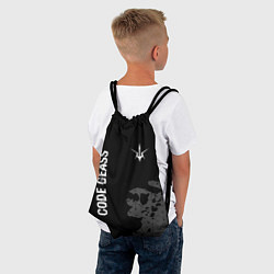 Рюкзак-мешок Code Geass glitch на темном фоне: надпись, символ, цвет: 3D-принт — фото 2