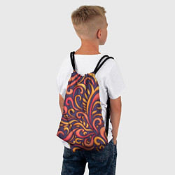 Рюкзак-мешок Абстрактный цветочный узор, цвет: 3D-принт — фото 2