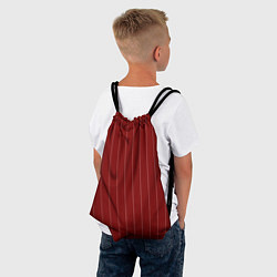 Рюкзак-мешок Тёмно-красный полосатый, цвет: 3D-принт — фото 2