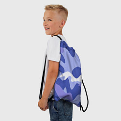 Рюкзак-мешок Камуфляжный узор голубой, цвет: 3D-принт — фото 2