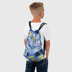 Рюкзак-мешок Облака в стиле Ван Гога, цвет: 3D-принт — фото 2