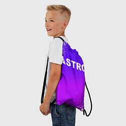 Рюкзак-мешок Astro neon background, цвет: 3D-принт — фото 2