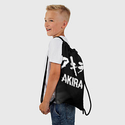Рюкзак-мешок Akira glitch на темном фоне, цвет: 3D-принт — фото 2