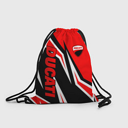 Рюкзак-мешок Ducati- red stripes, цвет: 3D-принт