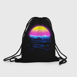 Рюкзак-мешок Неоновый закат - гранж, цвет: 3D-принт