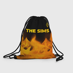Рюкзак-мешок The Sims - gold gradient: символ сверху, цвет: 3D-принт