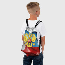 Рюкзак-мешок Герб России триколор, цвет: 3D-принт — фото 2