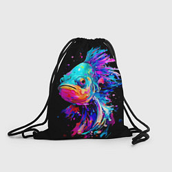 Рюкзак-мешок Бета рыба, цвет: 3D-принт