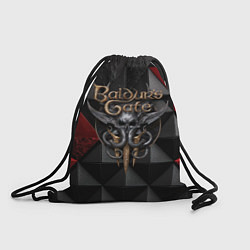 Мешок для обуви Baldurs Gate 3 logo red black