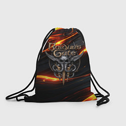 Рюкзак-мешок Baldurs Gate 3 logo gold, цвет: 3D-принт