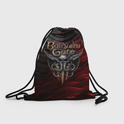 Мешок для обуви Baldurs Gate 3 logo dark red black
