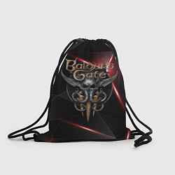 Мешок для обуви Baldurs Gate 3 logo black red