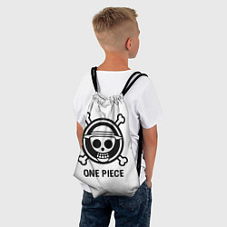 Рюкзак-мешок One Piece glitch на светлом фоне, цвет: 3D-принт — фото 2