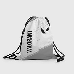 Рюкзак-мешок Valorant glitch на светлом фоне: надпись, символ, цвет: 3D-принт