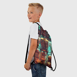 Рюкзак-мешок Светящиеся панели, цвет: 3D-принт — фото 2