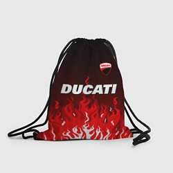 Рюкзак-мешок Ducati- красное пламя, цвет: 3D-принт