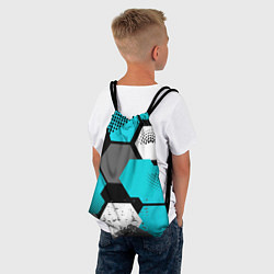 Рюкзак-мешок Шестиугольники абстрактный фон, цвет: 3D-принт — фото 2