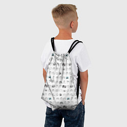 Рюкзак-мешок Паттерн мемы, цвет: 3D-принт — фото 2