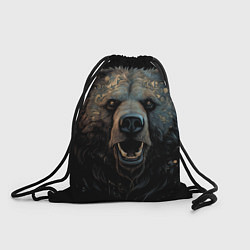 Рюкзак-мешок Мощный медведь, цвет: 3D-принт