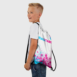 Рюкзак-мешок Beastars neon gradient style: символ сверху, цвет: 3D-принт — фото 2