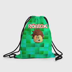 Мешок для обуви Roblox head на пиксельном фоне