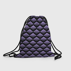 Рюкзак-мешок Фиолетовые выпуклые ромбы, цвет: 3D-принт