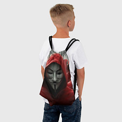 Рюкзак-мешок Анонимусы в красных капюшонах, цвет: 3D-принт — фото 2