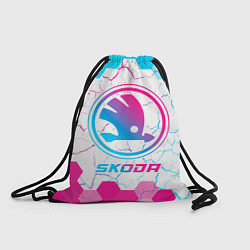 Мешок для обуви Skoda neon gradient style