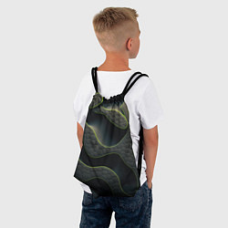 Рюкзак-мешок Объемная темная текстура, цвет: 3D-принт — фото 2