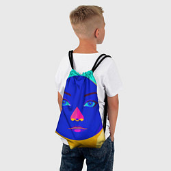 Рюкзак-мешок Девушка монашка с синим лицом, цвет: 3D-принт — фото 2