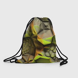 Рюкзак-мешок Зеленая объемная космическая текстура, цвет: 3D-принт
