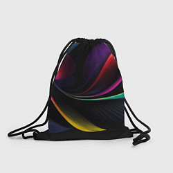 Рюкзак-мешок Ночная абстракция из разноцветных лучей, цвет: 3D-принт