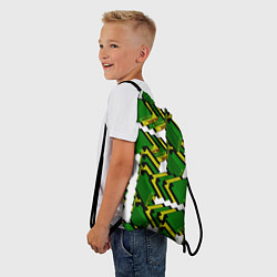 Рюкзак-мешок Зеленая микросхема, цвет: 3D-принт — фото 2