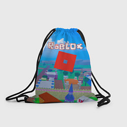 Рюкзак-мешок Роблокс город, цвет: 3D-принт