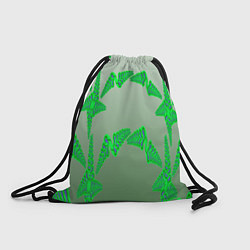 Рюкзак-мешок Растительный паттерн, цвет: 3D-принт