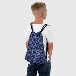 Рюкзак-мешок Камуфляж охрана синий, цвет: 3D-принт — фото 2