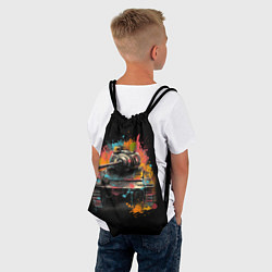 Рюкзак-мешок Танк и краски, цвет: 3D-принт — фото 2